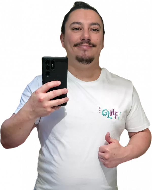 T-shirt brodé GLHF - blanc – Image 2